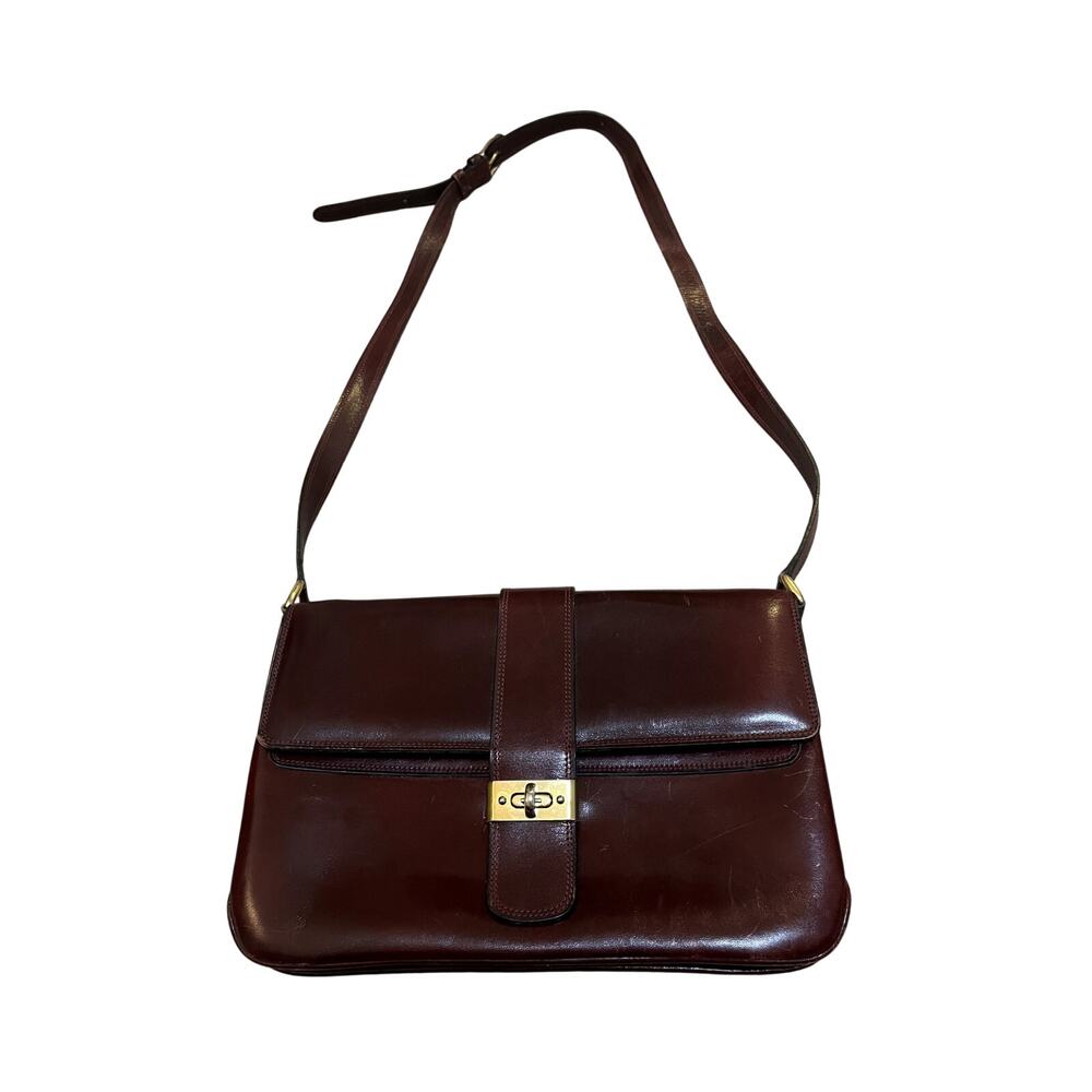 Parri Firenze Vintage Oxblood Leather Cross Body Purse